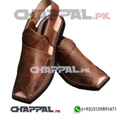 Traditional Genuine Leather Peshawari Sandal Brown - PS056